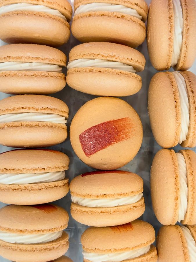 Apple maple bacon macarons