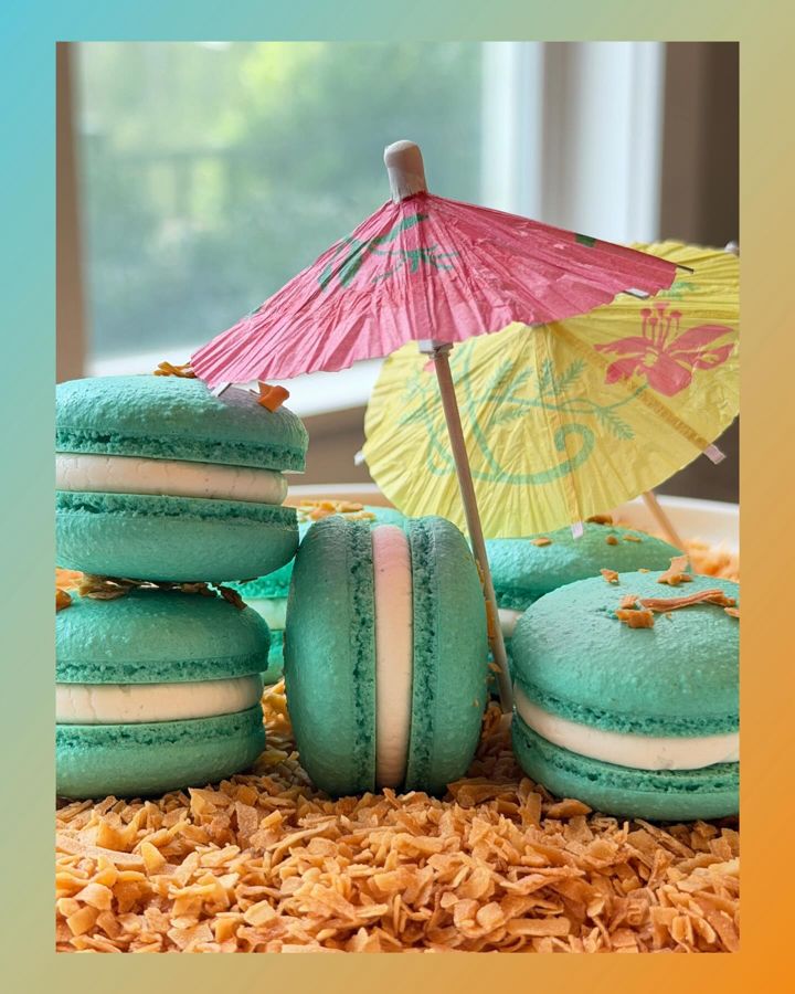 Beach Bonfire macarons